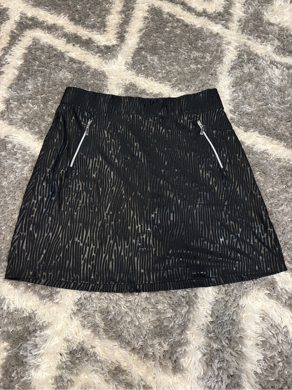 Jamie Sadock black Patterned Women's gold shorts with Zip Pockets